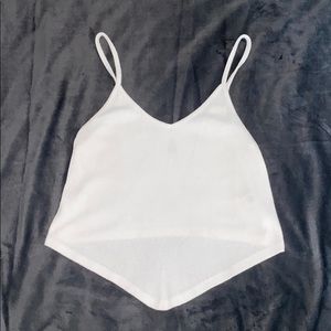 Pacsun Me To We Ribbed White Tank